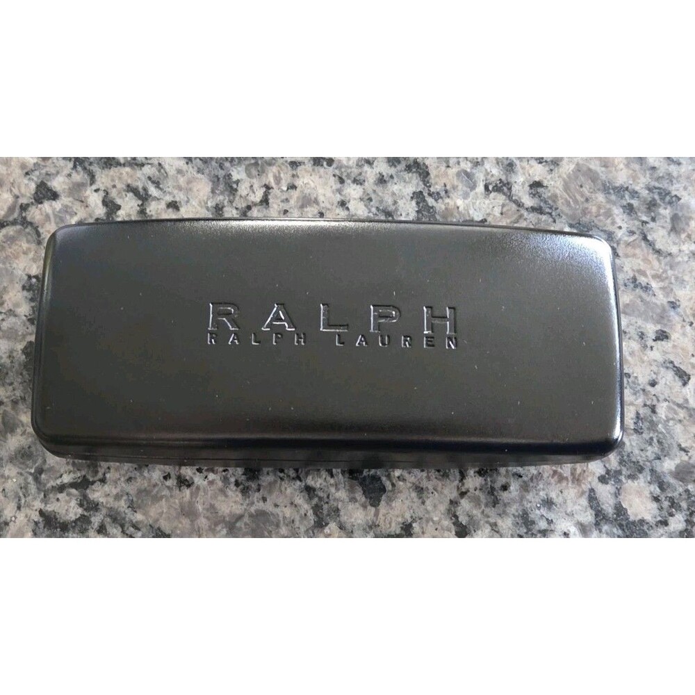 Ralph Lauren Hard Shell Designer Eye Glass Black Clam Shell CASE ONLY  6” x 3”